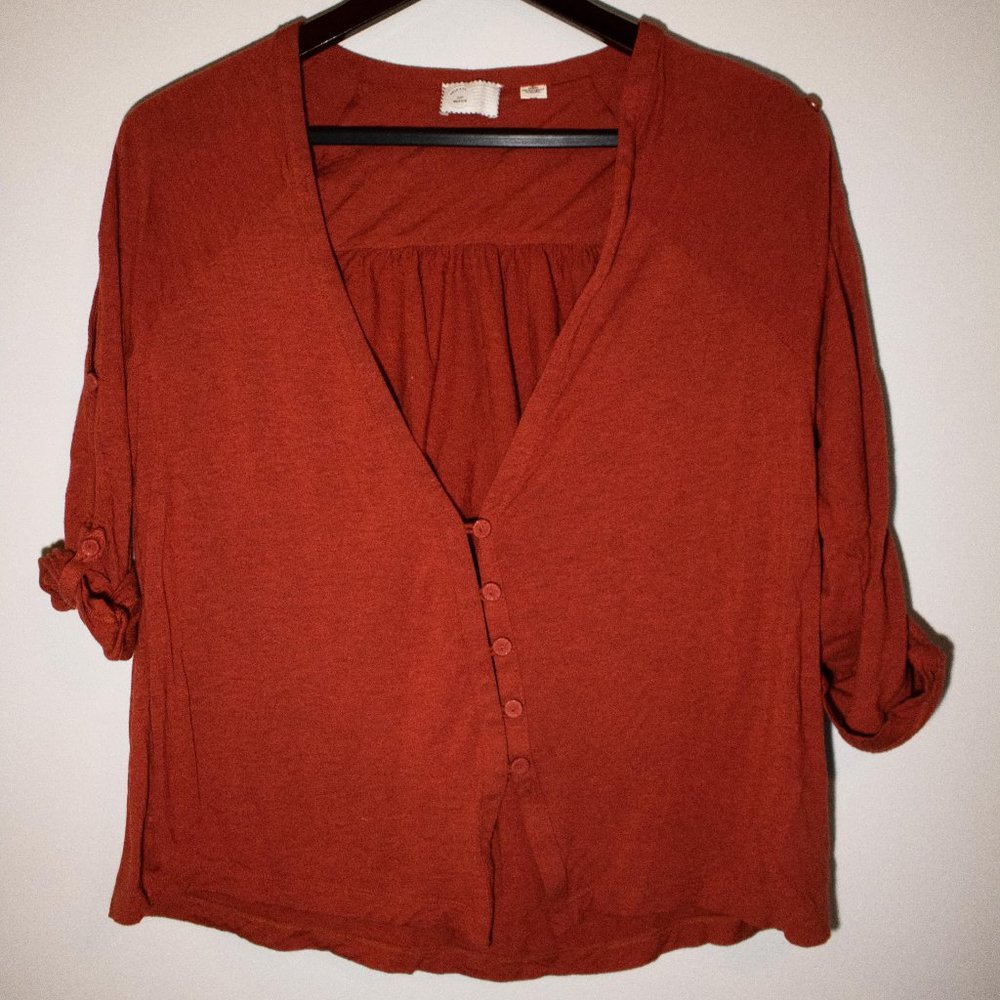 Rust Cardigan with buttons